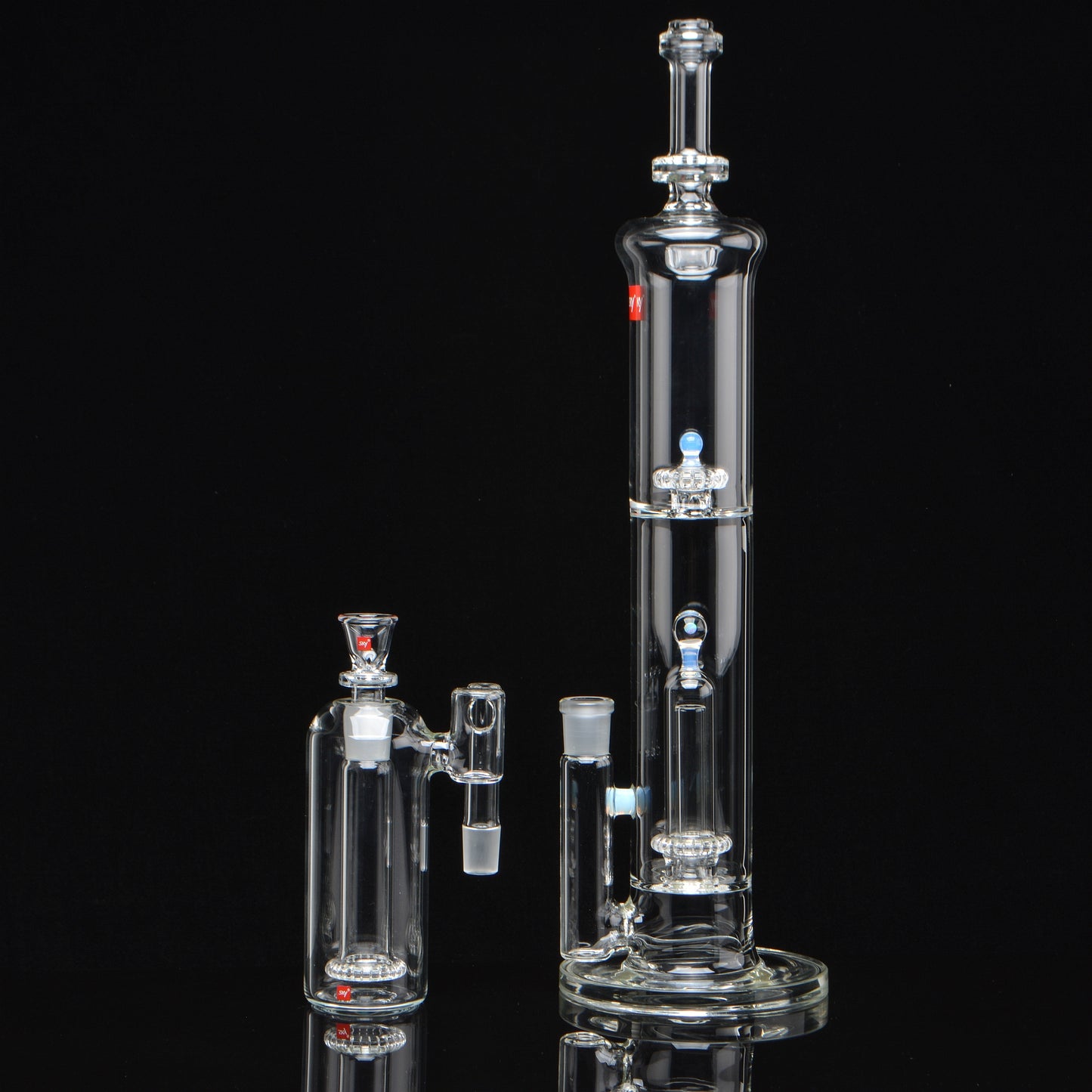 18 inch Double Eclipse Set, standing upright, with the ash catcher detached