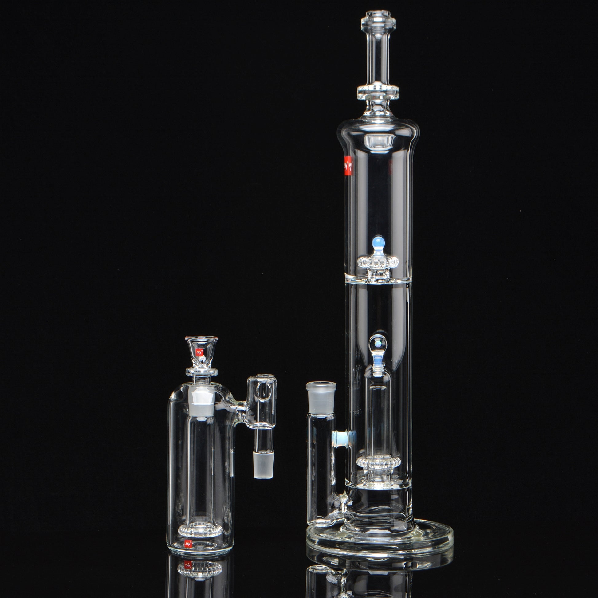 18 inch Double Eclipse Set, standing upright, with  the ash catcher detached