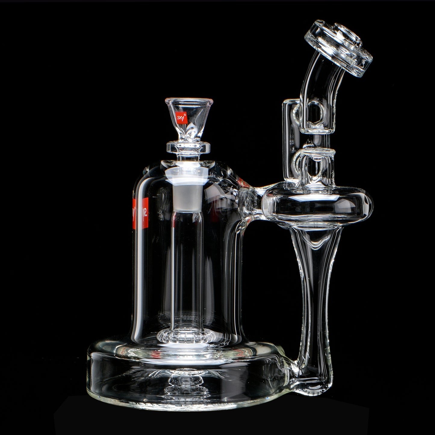 14mm Neutron Recycler Bubbler bong, standing upwright