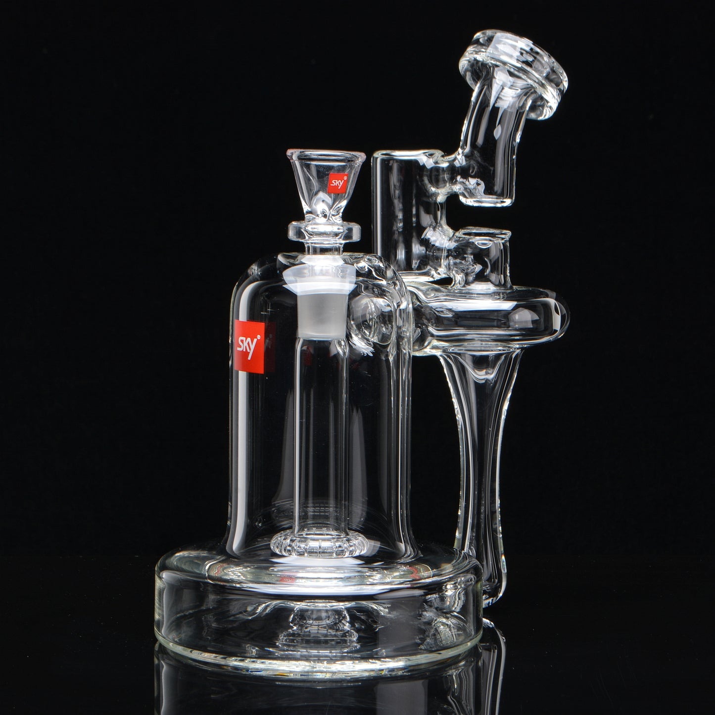 14mm Neutron Recycler Bubbler bong, side shot