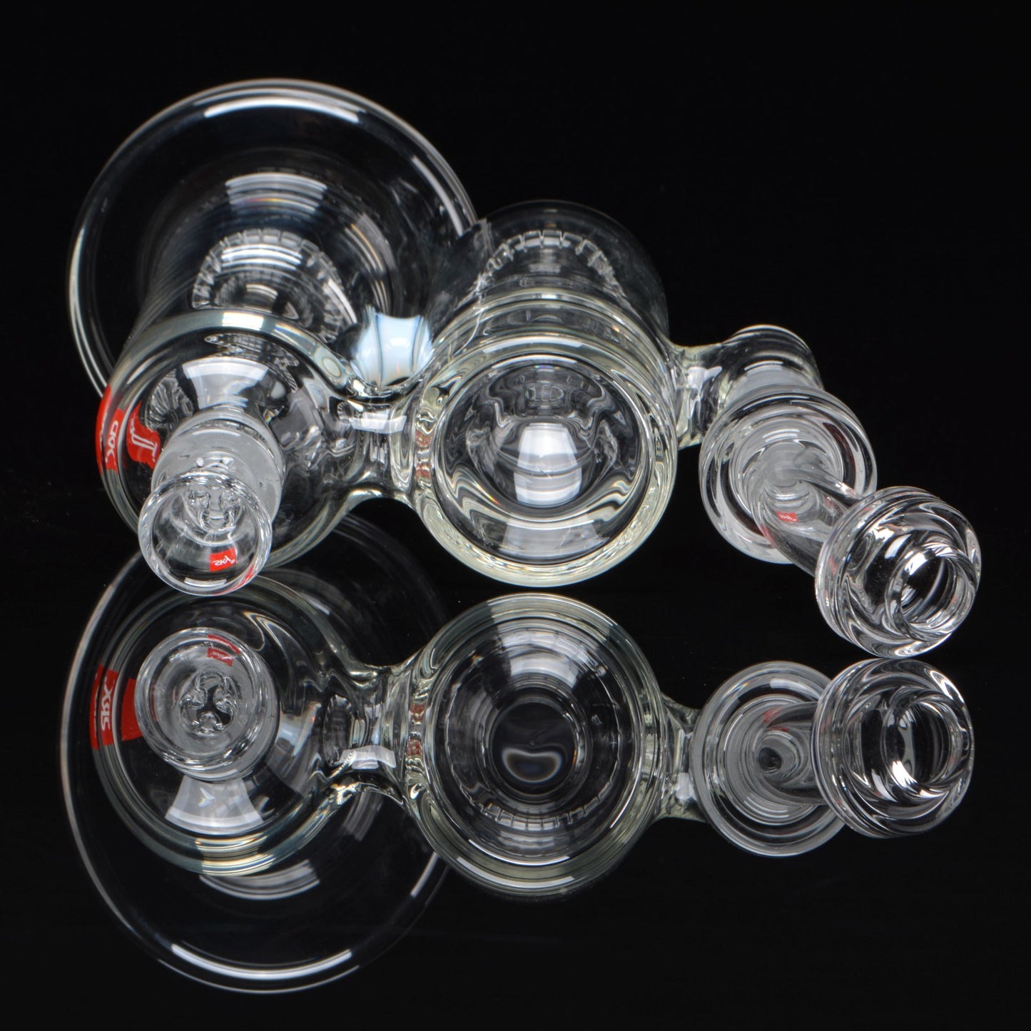 The Binary Bubbler Bong, laying down, head on