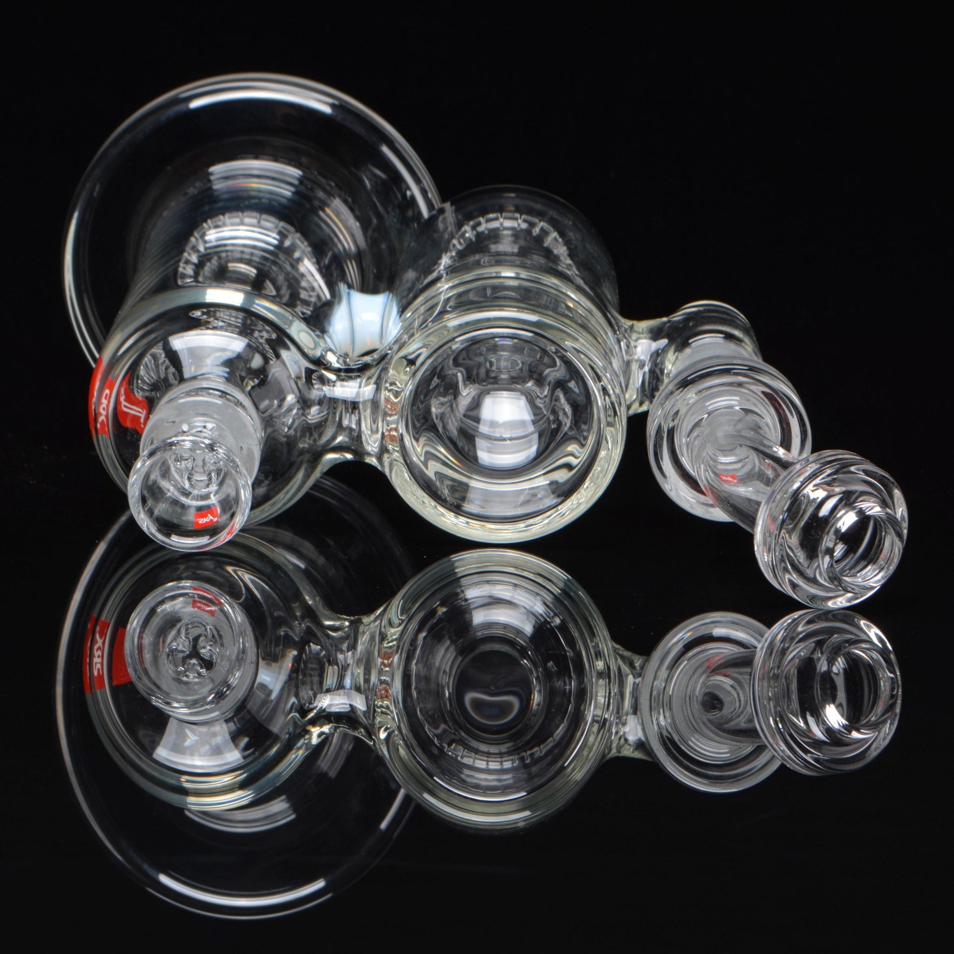 The Binary Bubbler Bong, laying down, head on