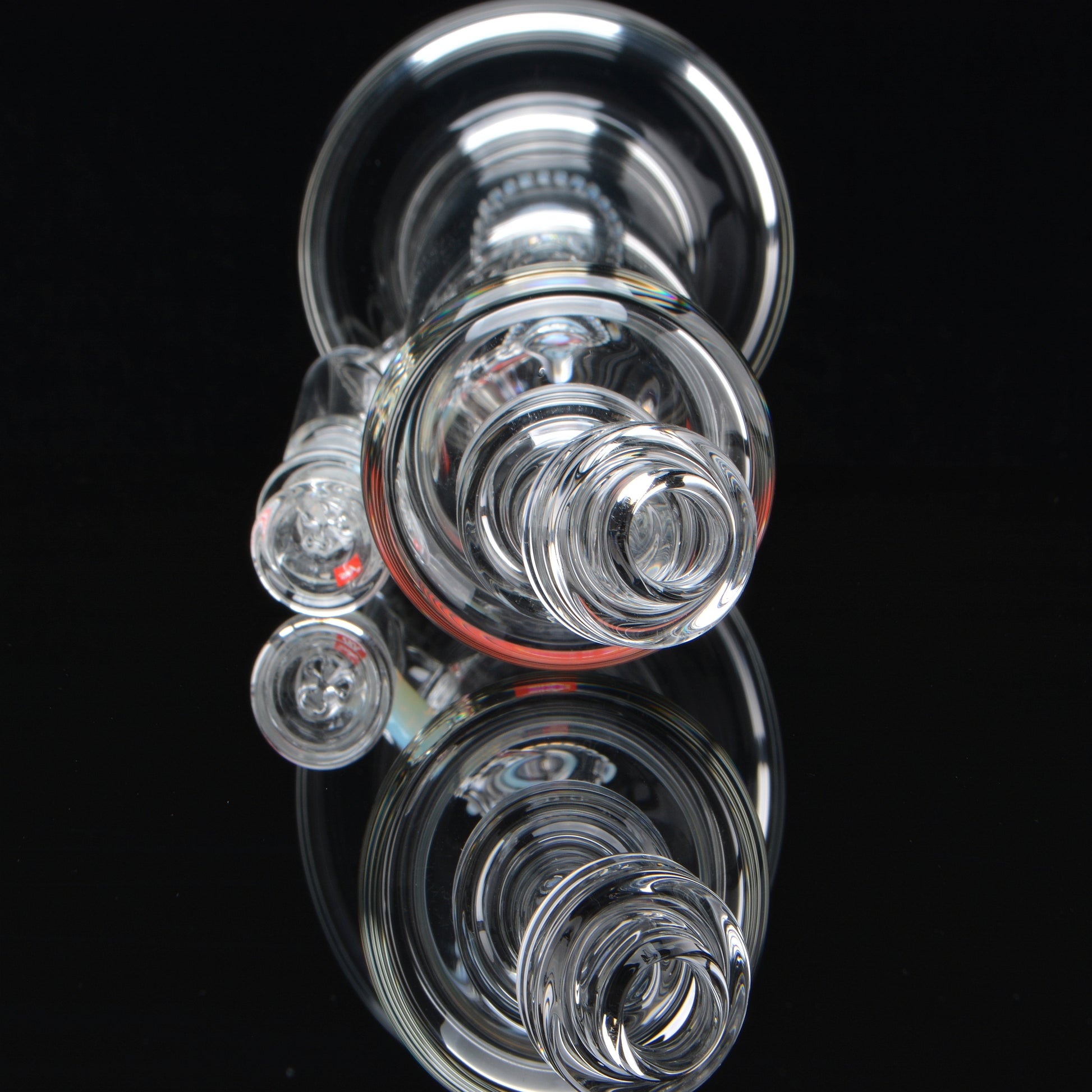 Eclipse Shower Head Bubbler  bong, 12in tall, 14mm joint, mouth piece shot