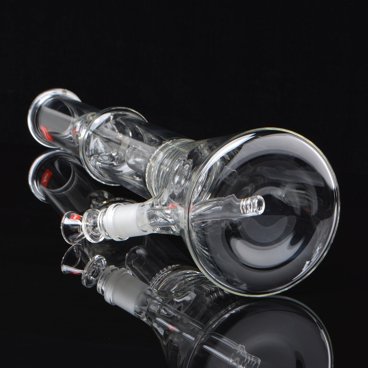 Zenith 18in shower head beaker bong laying down