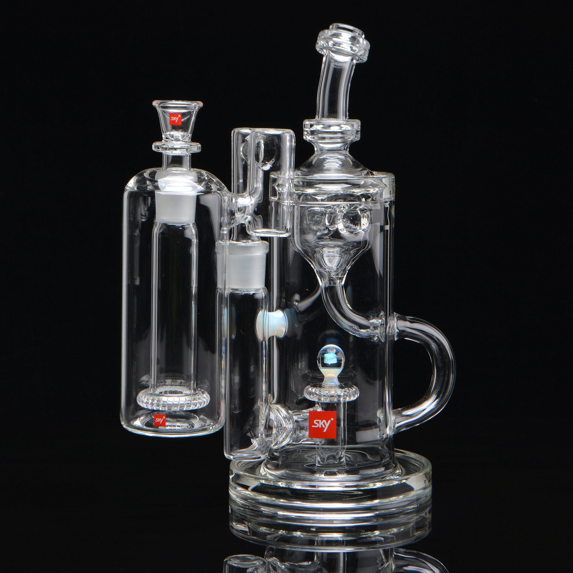 Quantum Klein Recycler Set, standing upright and rotated 45 degrees