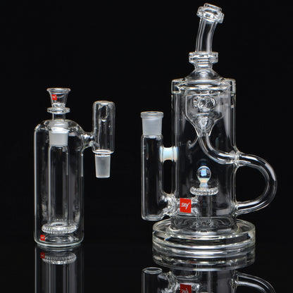 Recycler and splashcatcher seperated, standing upright