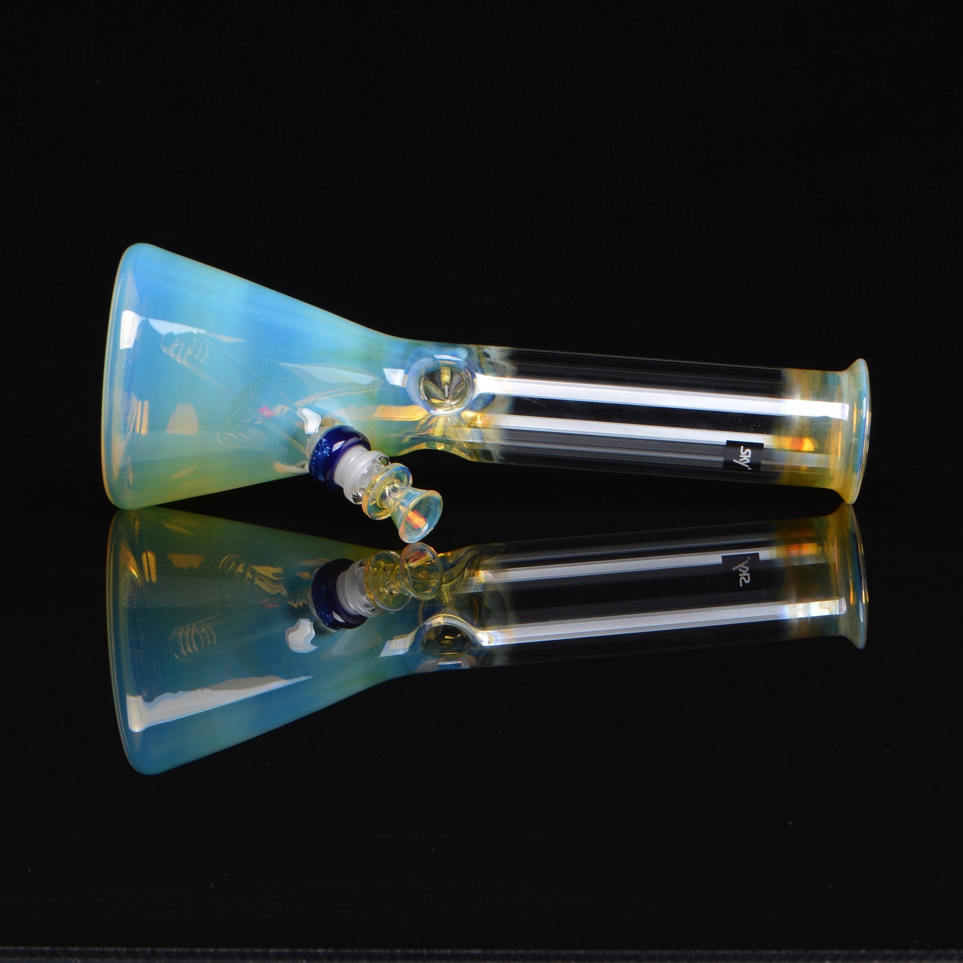 Fumed Beaker,  laying on its side