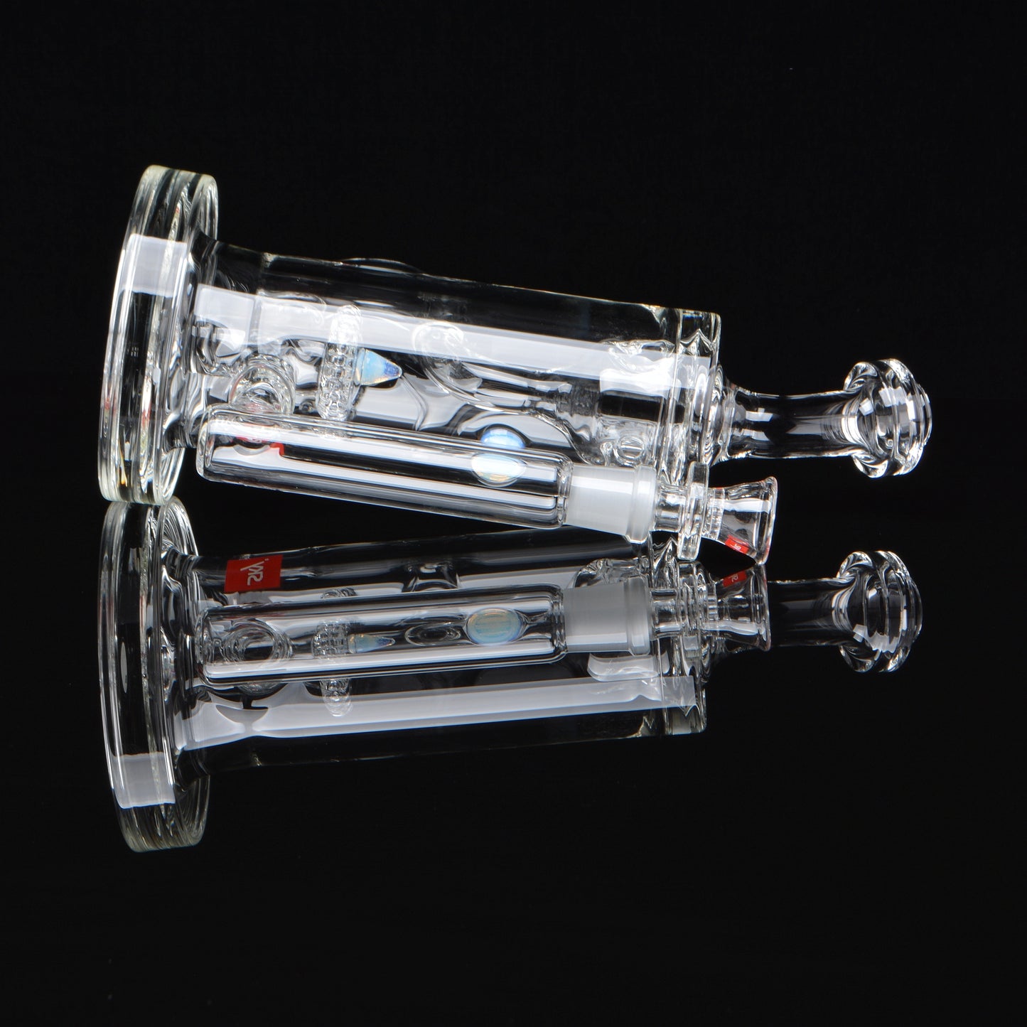 14mm Proton Showerhead Recycler, laying horizontal