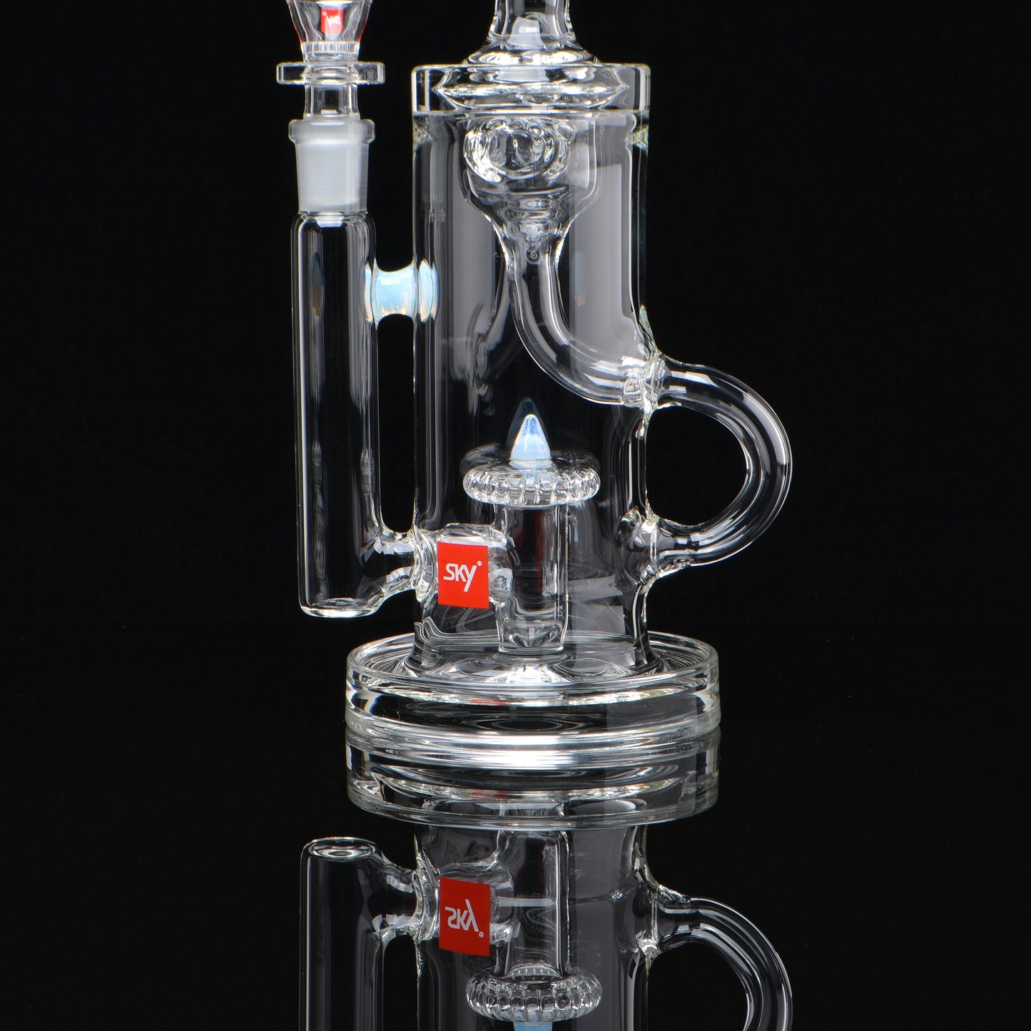 close up shot of the base, downstem and drain