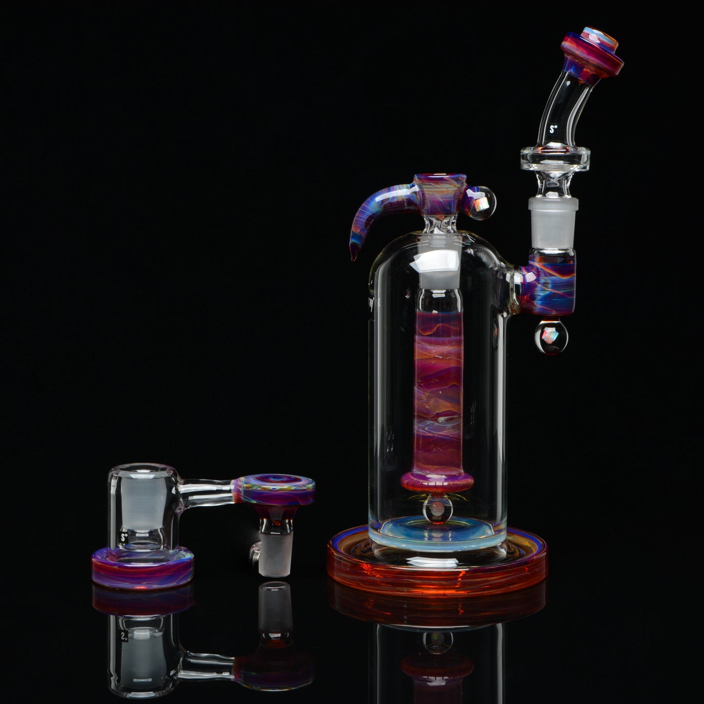 2nd Quality Amber Purple Lunar Bubbler Set