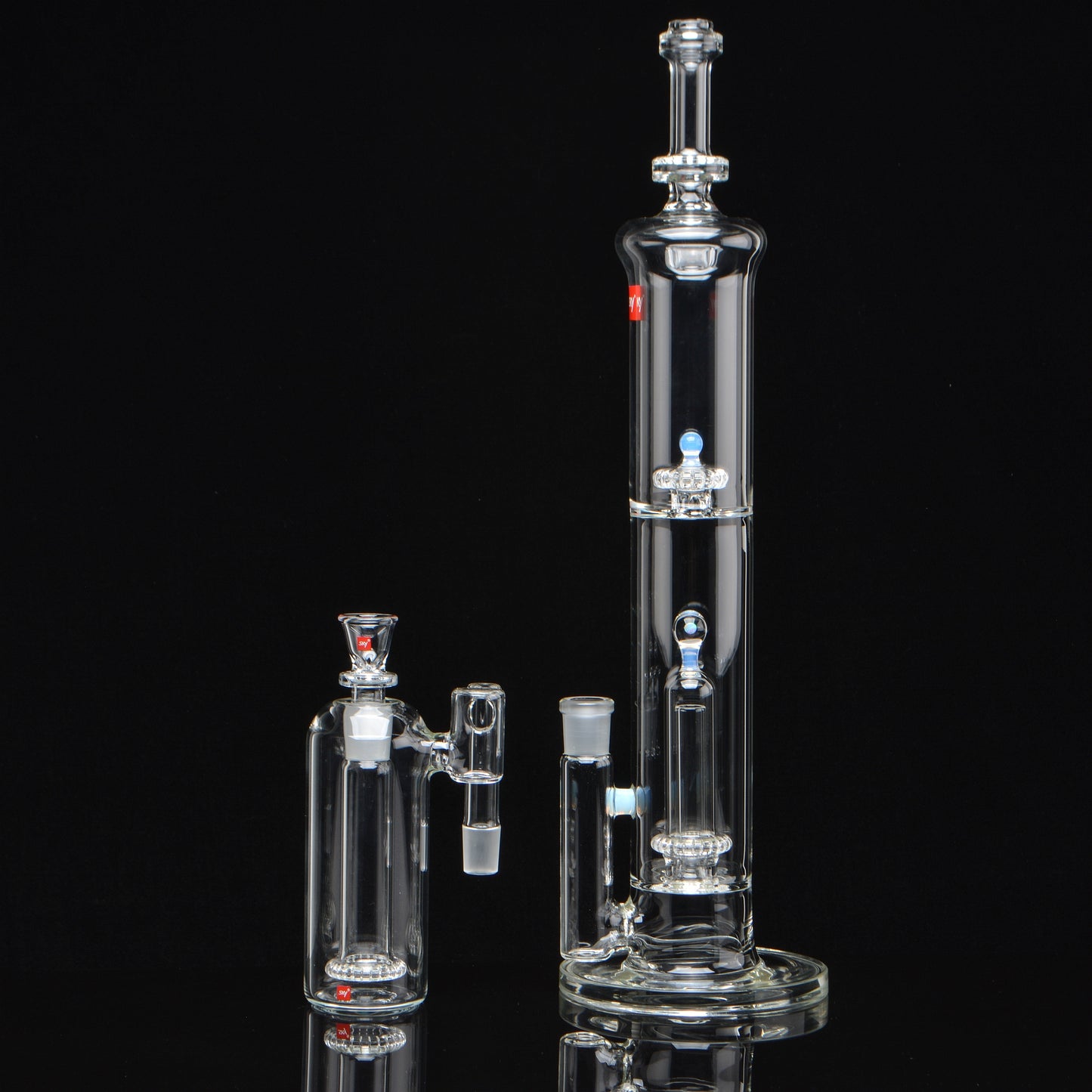 18 inch Double Eclipse Set, standing upright, with  the ash catcher detached 