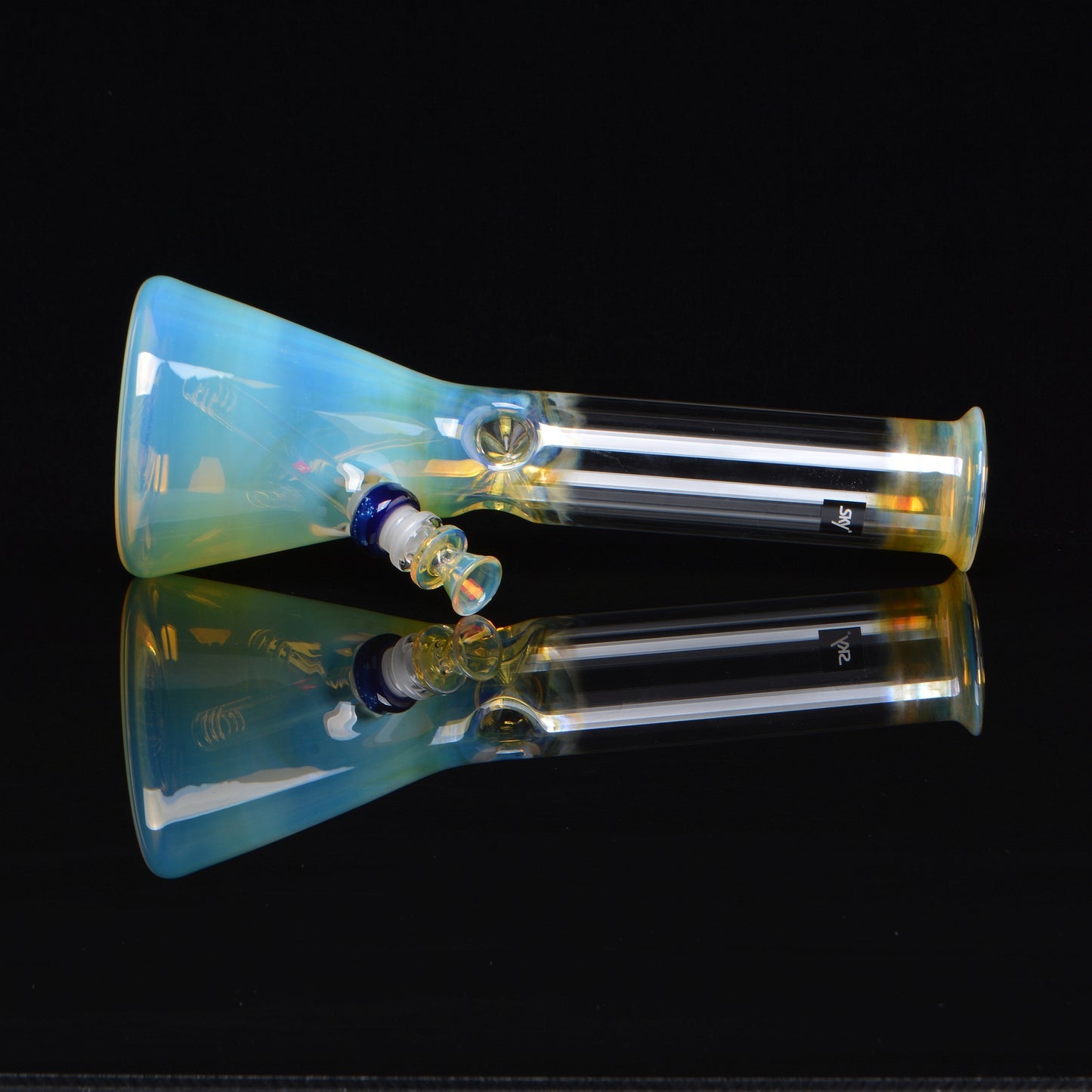  Fumed Beaker,  laying on its side