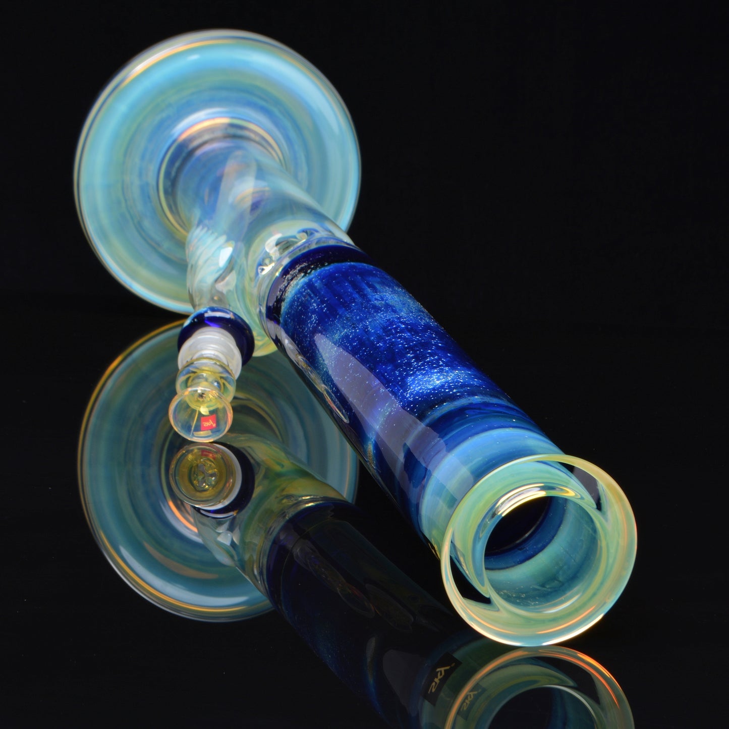 18in Silver Fumed Straight Tube, laying down