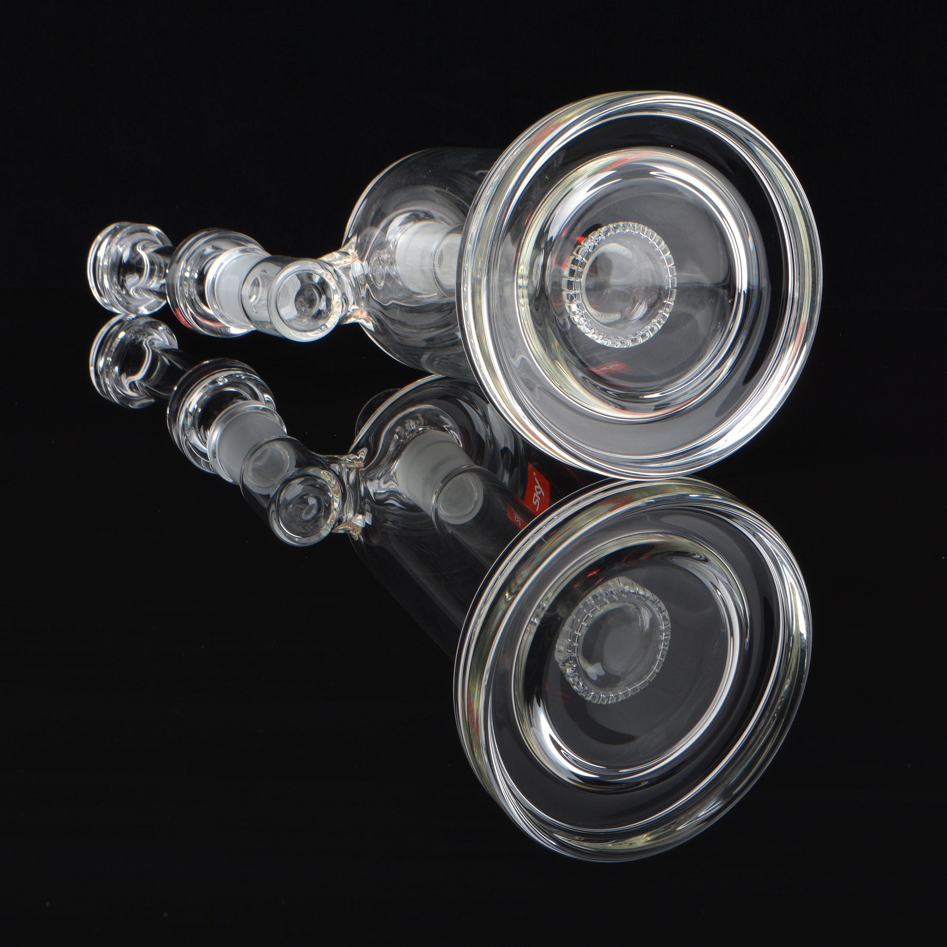 Bubbler, with a removable mouthpiece, laying down, base shot
